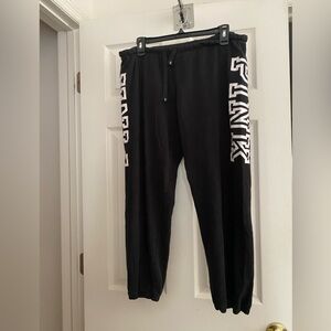 PINK Victoria's Secret Black Joggers Large